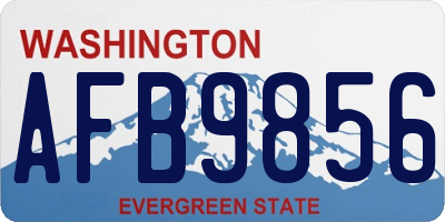 WA license plate AFB9856