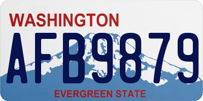 WA license plate AFB9879