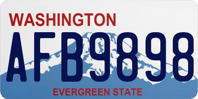 WA license plate AFB9898