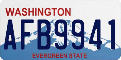 WA license plate AFB9941
