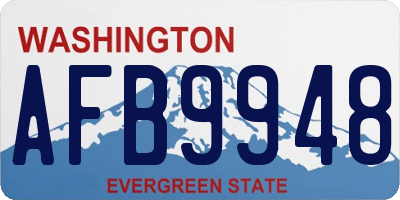 WA license plate AFB9948