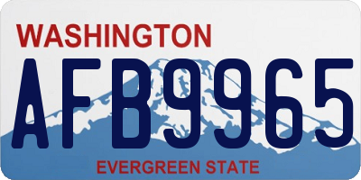 WA license plate AFB9965