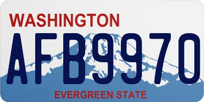 WA license plate AFB9970