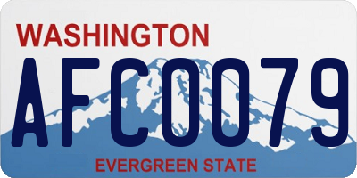 WA license plate AFC0079