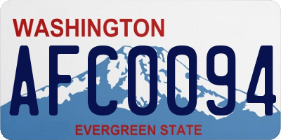 WA license plate AFC0094