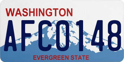 WA license plate AFC0148