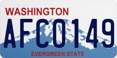 WA license plate AFC0149