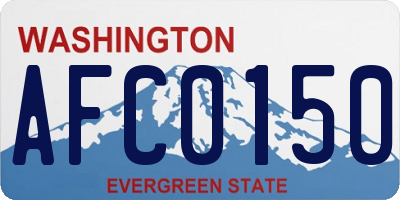 WA license plate AFC0150