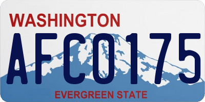 WA license plate AFC0175
