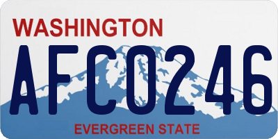WA license plate AFC0246