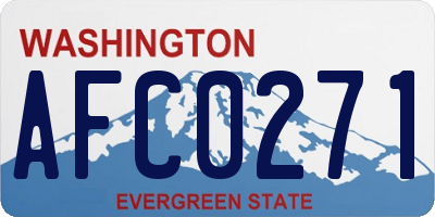 WA license plate AFC0271