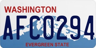 WA license plate AFC0294
