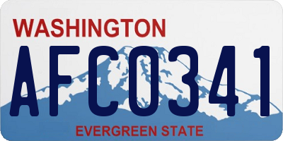 WA license plate AFC0341