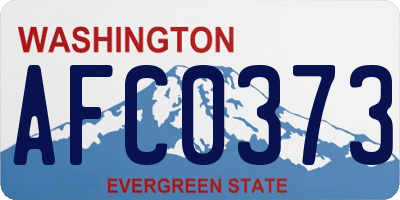 WA license plate AFC0373