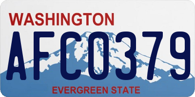 WA license plate AFC0379