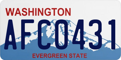 WA license plate AFC0431