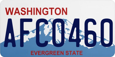 WA license plate AFC0460