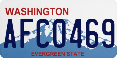 WA license plate AFC0469