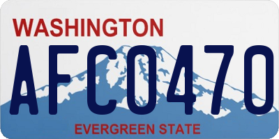 WA license plate AFC0470