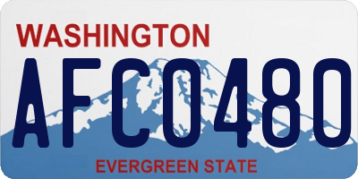 WA license plate AFC0480