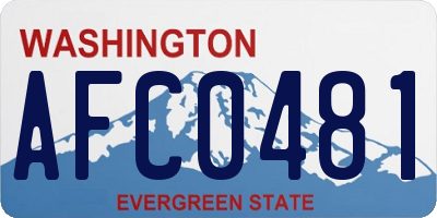 WA license plate AFC0481