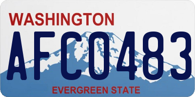 WA license plate AFC0483