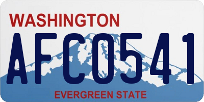 WA license plate AFC0541