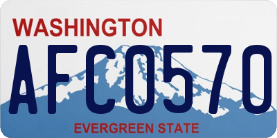 WA license plate AFC0570