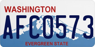 WA license plate AFC0573