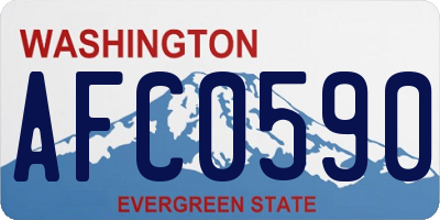 WA license plate AFC0590