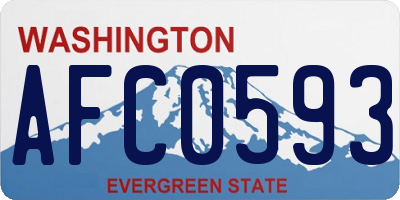WA license plate AFC0593