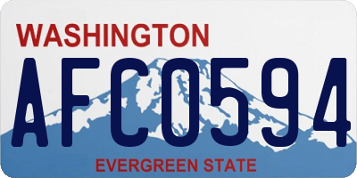 WA license plate AFC0594