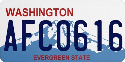 WA license plate AFC0616