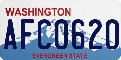 WA license plate AFC0620
