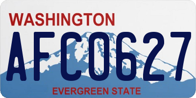 WA license plate AFC0627