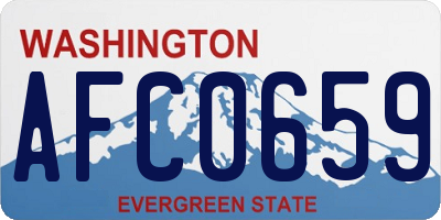 WA license plate AFC0659