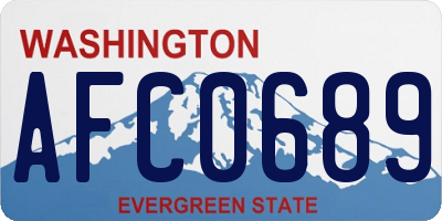 WA license plate AFC0689