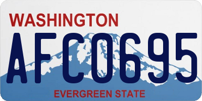 WA license plate AFC0695