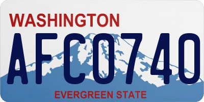 WA license plate AFC0740