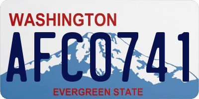 WA license plate AFC0741