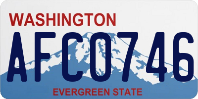 WA license plate AFC0746