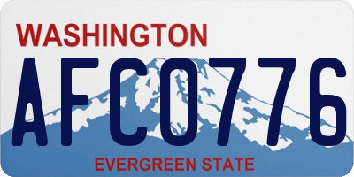 WA license plate AFC0776