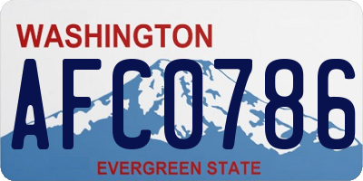WA license plate AFC0786