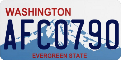 WA license plate AFC0790