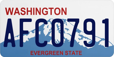 WA license plate AFC0791