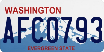 WA license plate AFC0793