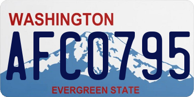 WA license plate AFC0795