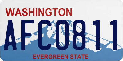 WA license plate AFC0811