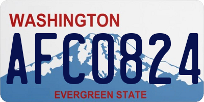 WA license plate AFC0824