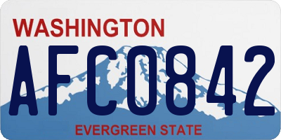 WA license plate AFC0842